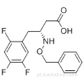 Ácido benzenobutanóico, 2,4,5-trifluoro-b - [(fenilmetoxi) amino] -, (57187517, bR) - CAS 767352-29-4